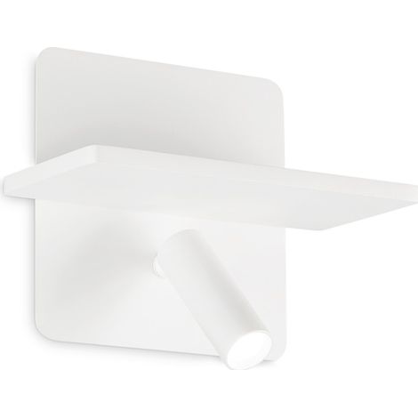 Applique Moderna Piano Metallo Bianco 2 Luci Led 10W 3000K Luce Calda (1/2)