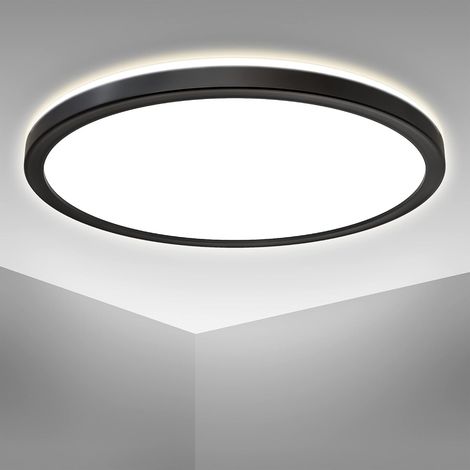 1 Panneau Led, 29,3x2,8 cm, Blanc Neutre, Plafonnier, Noir, Salon Cuisine Chambre (1/5)
