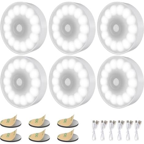 6 Piece Rechargeable LED Night Light Motion Sensor (1/5)