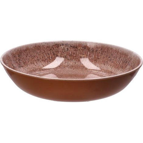 Regalo Italiano Piatto Fondo in Melamina D 22 Cm H 5 Cm Terra