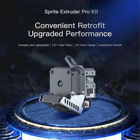Sprite Pro Doppel-Extruder-Kit mit Zahnradantrieb, 300°-Öffnungswinkel, schwarz (1/5)