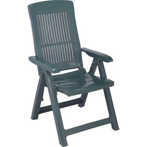 Dmora - Sedia da esterno 0, Seduta da giardino pieghevole, Poltrona outdoor, 100 % Made in Italy, Cm 60x 12h88, Verde
