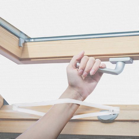 Flintronic Moustiquaire Transparente Universelle avec Fermeture Éclair, 130 150 cm Moustiquaire Ajustable avec Bande Adhésive pour Couvrir les Fenêtres (1/5)