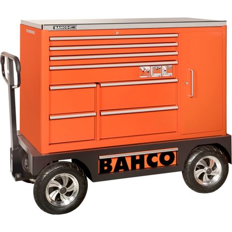 Bahco 53 Spezial-Werkstattwagen mit acht Schubladen und Seitenschrank, 1505 mm x 500 mm x 1218 mm (1/4)