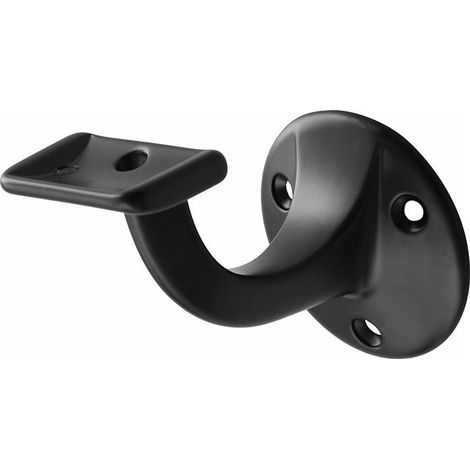 Support de rampe 3507 alu. couvercle noir avec plaque murale D. 56 mm surface plane (1/5)