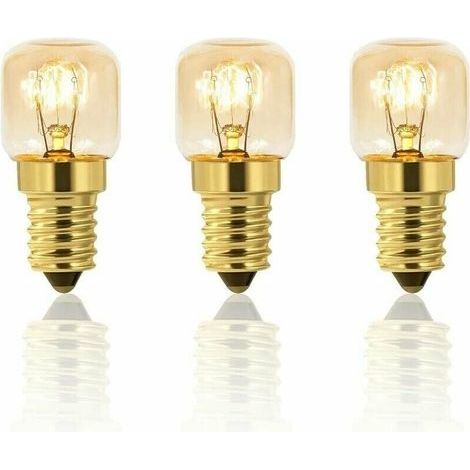 Lot de 3 Ampoule à Sel 25W E14 T22, Incandescence Blanc Chaud 2700K, Lampe de Sel, Fours Grill, 160LM, AC 230V, Four 25w 300° (1/4)