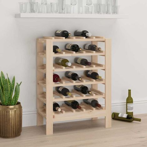 vidaXL Wine Rack 61,5x30x82 cm Solid Wood Pine (1/5)