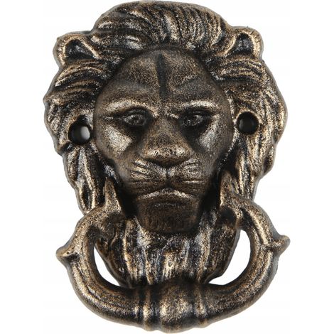 Heurtoir de porte en fonte à tête de lion