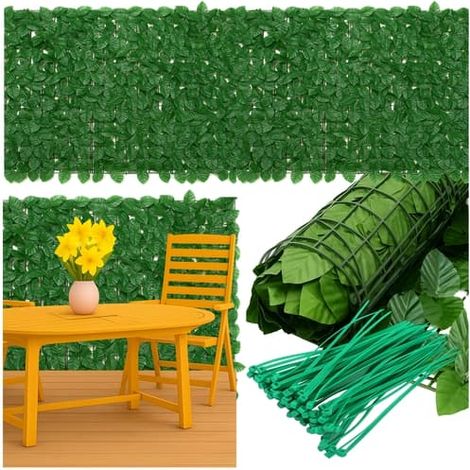 Lierre / Haie artificielle pour balcon - 3 x 1 m (1/5)