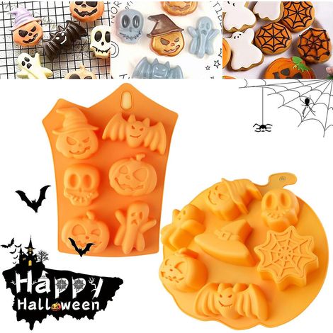 Moules en silicone 3D en forme de citrouille pour Halloween, bonbons, gâteaux et chocolats - Bricolage de cuisine (1/5)