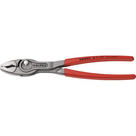 KNIPEX 82 01 250 TwinGrip® Front- und Seitengreifzange mit rutschhemmendem Kunststoff überzogen grau atramentiert 250 mm