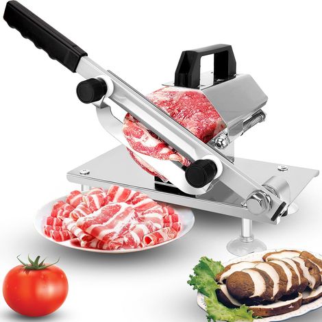 Manual frozen meat slicer (stainless steel) for home and commercial use,  versatile food slicer,  for home cooking of hot pot,  shabu shabu,  and BBQ (1/5)