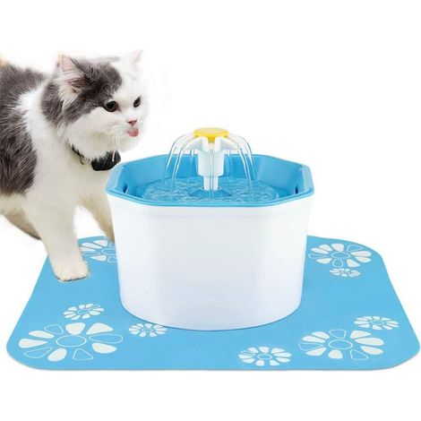 Fontaine à eau pour chats, Fontaine à eau Silent Flower, Fontaine à eau fraîche, saine et hygiénique pour chats, chiens, oiseaux et petits animaux (1/5)