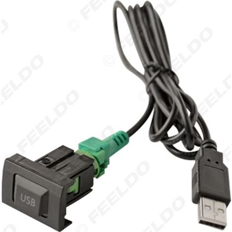 Câble adaptateur USB pour convertir les lecteurs CD de voiture Volkswagen, Audi et Skoda en systèmes de navigation Android, câble audio USB et commutateur.