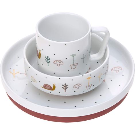 Service de table occasionnel assiette en porcelaine assiette bol tasse/Dish Set Porcelain Garden Explorer girls (1/5)