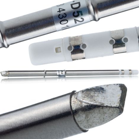 Punta Saldante T12-D52 con Riscaldatore Integrato – Riscaldamento Rapido, Misurazione Precisa  Compatibile con Stazioni Saldanti T12