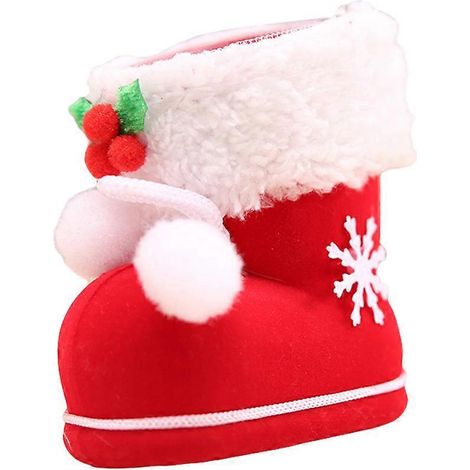 Lot de 3 sacs cadeaux de Noël pour bonbons et friandises, bottes de Noël, chaussettes de Noël, pochettes à cordon Père Noël, centres de table, décorations de fête (petit format)-3pcs-As Shown