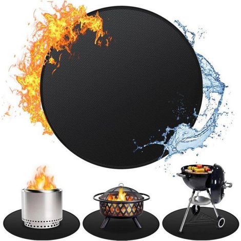 2 Tapis de barbecue, Silicone ignifugé double face, 60 cm, Accessoire cuisson extérieur