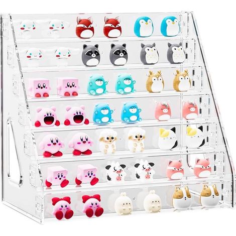 Présentoir à 7 étages en acrylique avec clôtures, organisateur de parfum, étagère transparente pour la maison, le bureau, la vente au détail pour Funko figurines, jouets, cupcakes (1/5)