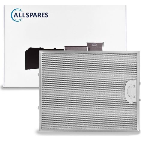 Filtro metallico AllSpares per cappe aspiranti ETNA ATAG e Pelgrim 181471/89000760 (317x257x7mm)