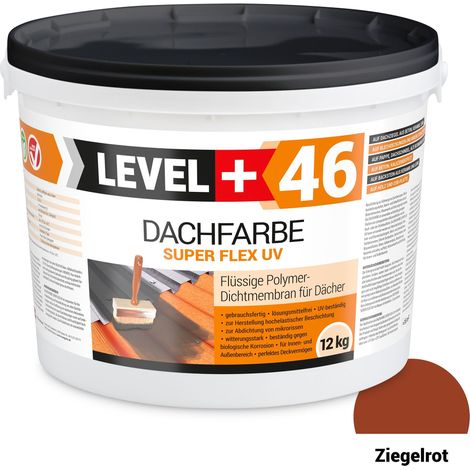 LEVEL+ Dachfarbe elastische Dicht-Polymermembrane L+46 ZIEGELROT - 12KG