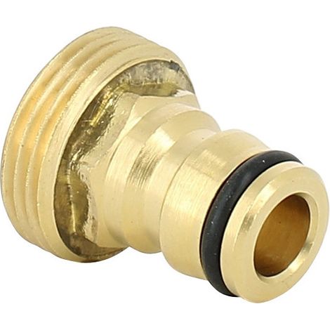 Multicuves – Nez de robinet laiton Mâle 3/4'' – embout rapide 15 mm – Raccord rapide Ø 15 mm type Gardena – Adaptateur pour chantiers humides