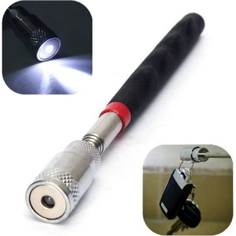 TrAdE Shop Traesio - Penna Telescopica 80cm Con Luce Led Magnetica Collettore Strumento Precisione -