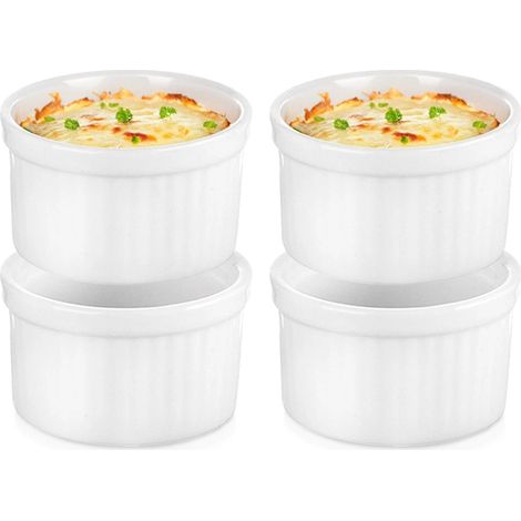 Keramik-Snackschalen-Set, 40 ml, 4-teilig, Weiß