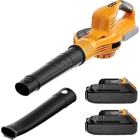 Souffleur à feuilles de 800 W, souffleur à feuilles électrique sans fil 21 V, 2 vitesses, livré avec 2 batteries et 1 chargeur (1/5)
