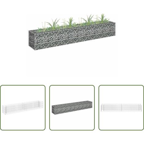 Bordure de jardin - Lit surélevé à gabion Acier galvanisé 180x30x30 cm (1/5)