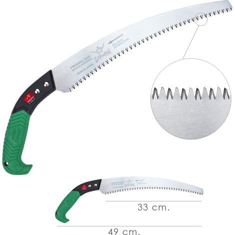 Scie d'e'lagage Samurai lame courbe 33 cm Mod.C330LH avec fourreau de scie d'e'lagage