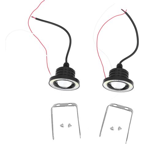 Phare antibrouillard avant 30 W, 8,9 cm (3,5 pouces), 3 200 lm, étanche IP65, à LED, anneau extérieur blanc universel, 12 V (1/3)