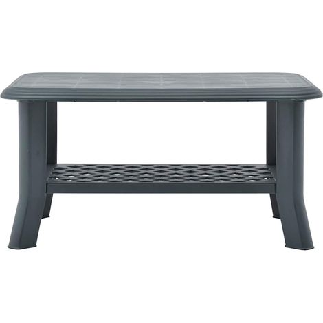 vidaXL Mesa de centro de plástico verde 90x60x46 cm (1/2)