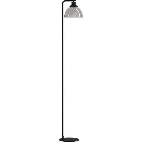Lampadaire Beleser, lampe à poser élégante en métal noir et verre fumé (1/5)
