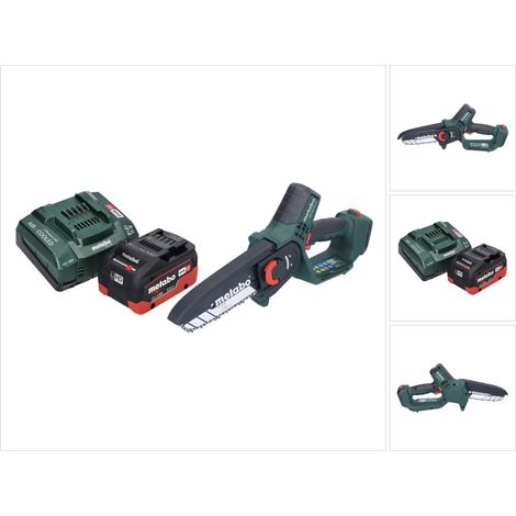 Metabo MS 18 LTX 15 podadora sin cable 18 V 15 cm 5 m/s + 1x batería recargable 5,5 Ah + cargador