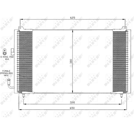 Condenseur, climatisation NRF 35378 PEUGEOT 6453JA 6455Y1 96367879 9636787980