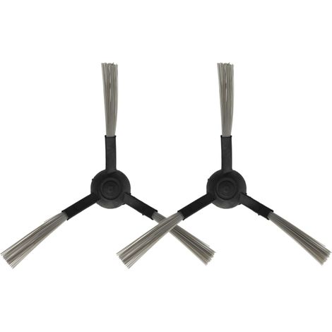 vhbw 2x spazzola laterale compatibile con Cecotec Conga 3290, 3390, 3490/4090, 3490, 3690 robot aspirapolvere - Set spazzole, dx/sx, nero