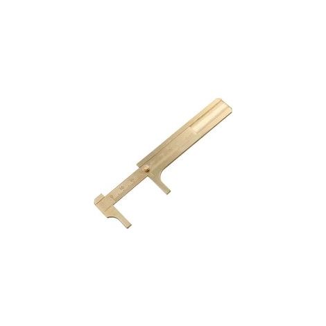 Pied à coulisse en laiton Pied à coulisse en acier inoxydable Calibre coulissant Vernier Étrier de poche Règle Outil de mesure Mini Règle de poche en laiton(80mm length) (1/5)