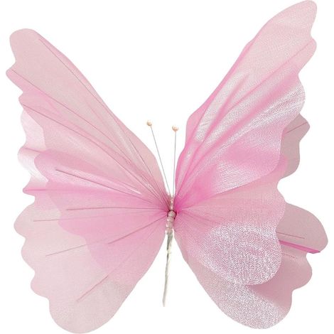 Papillon Décoratif En Maille - 50 x 22 cm - Polyester - Pour Décoration Murale, Jardin, Arrière-plan de Fête, Mariage, Noël, Anniversaire - 1 Pièce (1/5)