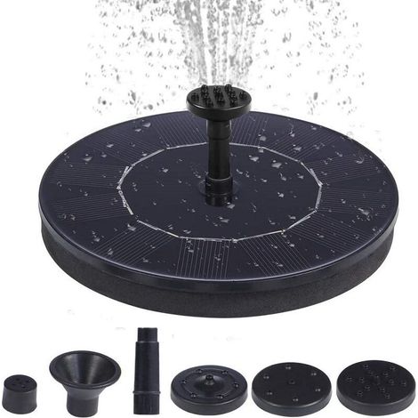 Fontaine solaire flottante pour jardin, cascade, bassin, bain d'oiseaux, pompe à eau alimentée par panneau solaire, décoration de jardin