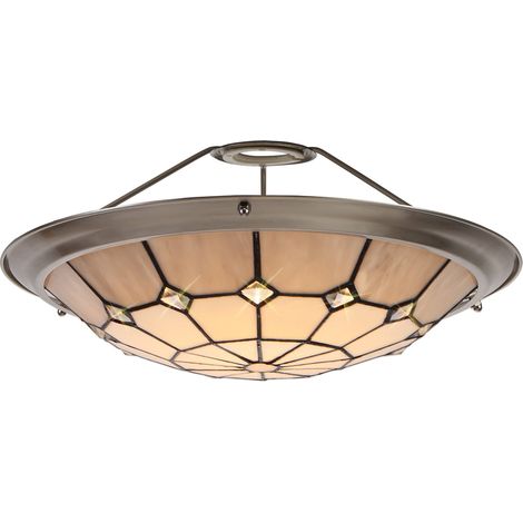 Tiffany by Tiff Light Shade Easy Fit UpLight Lampshade - Satin Nickel Litecraft (1/5)