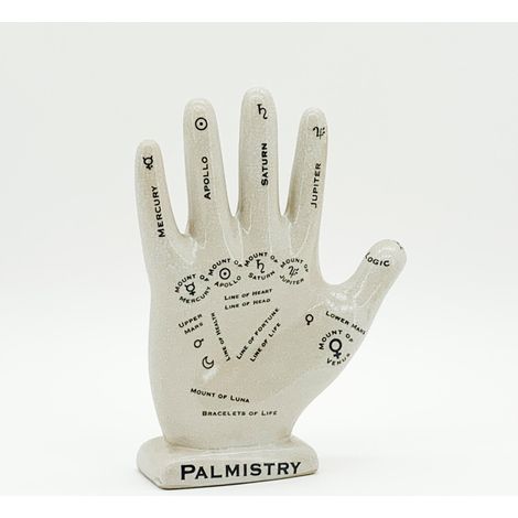 12 Inches Palmistry Hand Ornament - L6 x W15 x H30 cm