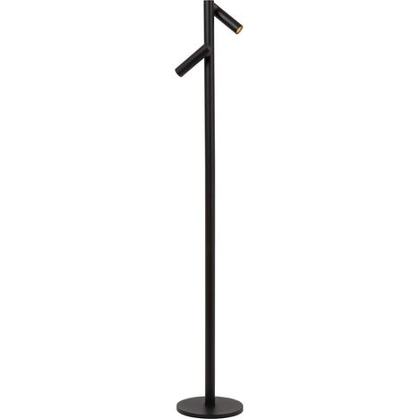 Lampadaire autonome 2 sources lumineuses noir - lucide - antrim (1/5)