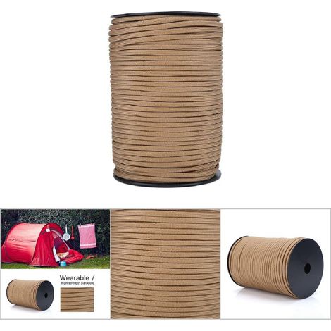 Corde Paracorde Réfléchissante 100m - 9 Brins - Pour Bracelets et Lanyards (Kaki) (1/5)