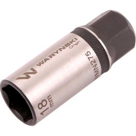 Douille pour bougie d'allumage 3/8". 18 mm. CrV50BV30. DIN 3124. Waryński (1/3)