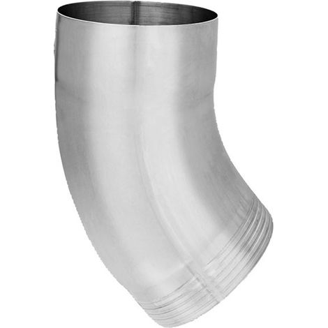 ZAMBELLI Tuyau de descente coudé à 40 degrés, galvanisé, plié en une pièce Tuyau coudé à haute protection contre la corrosion, montage simple sans soudure, 100mm argent