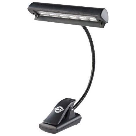 Konig-Meyer K&M 12248 lampada da tavolo nera LED flessibile