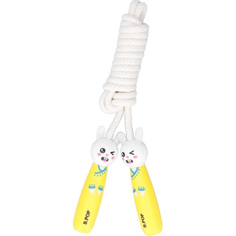 Corde à sauter enfant lapin blanc, longueur réglable, sport fitness, corde cartoon anti-usure (1/5)