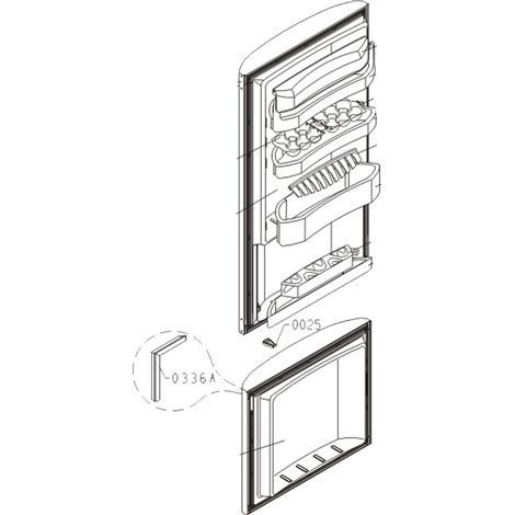 Ersatzteil - Türdichtung (Gefrierteil) Kennzeichen 0336A -  - GORENJE, SIBIR