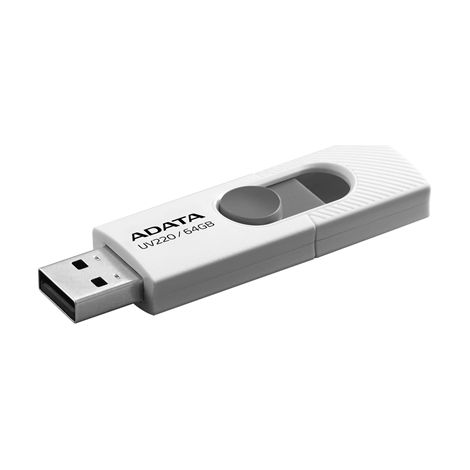 Chiavetta USB 2.0 Adata UV220 da 64 GB, colore bianco-grigio. (1/2)
